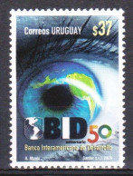 2009 URUGUAY 50 Years BID Bank Banking Eye Map Carte   Yv 2417 - Uruguay