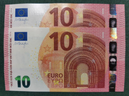 10 EURO SPAIN 2014 DRAGHI V011I1 VB CORRELATIVE COUPLE RADAR 2 SC FDS UNC. - 10 Euro