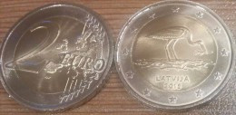 Latvia 2 Euro 2015 UNC (From Roll) - Stork - Letland