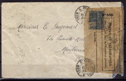 R669  /  Lettre Pour La Suisse Affranchissement 400Rs Bleu Oblitéré  Ligne IRUN  -PARIS -spécial - Covers & Documents