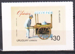 Uruguay 2010 Mnh - Oficios Trades Autoadhesivo- Merchand De Glaces Heladero Ice Cream  -Yv 2432 - Uruguay