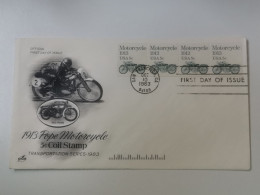 FDC, États-Unis, 1913 Pope Motorcycle 1983 - 1981-1990