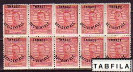 BULGARIA - 1920 - Tim.de 1919 Avec Surcharge "Thrace Occidentale" -  10st -  Mi No 21 - MNH - Pf De 10 - Nuovi