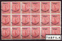 BULGARIA - 1920 - Tim.de 1919 Avec Surcharge "Thrace Occidentale" -  10st -  Mi No 21 - MNH - PF De 3 X 6 - Nuovi