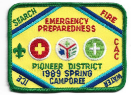 USA. SCOUTS Embroidered TEXTILE PATCH.Pioneer Camporee 1989. Mt Union, Pennsylvania. - Autres & Non Classés