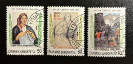 GREECE,1990. 50th ANNIVERSARY OF "NO" OCTOBER 28th 1940, USED - Used Stamps