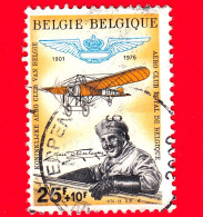 BELGIO - Usato - 1976 - Jan Olieslagers (1883-1942) - Monoplano Blériot - 75 Anni Aeroclub - 25+10 - Usados