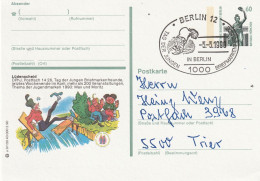 Duitsland 1990, Berlin Tag Der Jungen Briefmarkenfreunde (Young Stamp Enthusiasts' Day) - Cartoline Illustrate - Usati