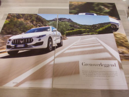 Reclame Advertentie/ Reportage Uit Oud Tijdschrift 2004 - Maserati Levante - Publicités