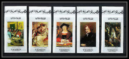 500b YAR (nord Yemen) MNH ** N° 587 / 591 B Tableau Tableaux Painting Flemish Masters Non Dentelé (Imperf) Rubens - Yemen