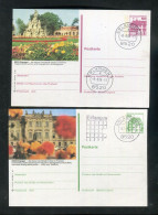 "BUNDESREPUBLIK DEUTSCHLAND" 1981 Ff., 2 Bildpostkarten Je Mit Bildgleichem Stempel Ex "ERLANGEN" (B0002) - Geïllustreerde Postkaarten - Gebruikt