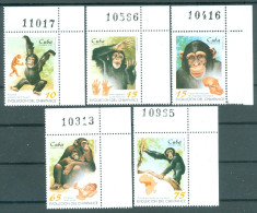 1998 Chimpanzee Evolution/Chimp,ape,Pan Troglodytes,hand,map,Cuba,4106/MNH - Chimpanzees