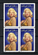 ETATS UNIS: Bloc De 4 TP Neufs** "Marilyn Monroe" - Famous Ladies