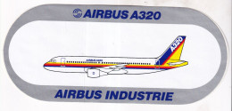 Autocollant Avion -   AIRBUS A320  AIRBUS INDUSTRIE - Pegatinas