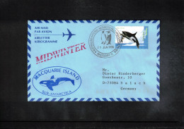 Australian Antarctic Territory 1996 Antarctica - Base Macquarie Island - Midwinter Interesting Aerogramme - Forschungsstationen