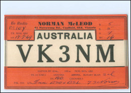 26515/ QSL Funkerkarte  Australia  Caulfield, Victoria 1949   Australien - Autres & Non Classés