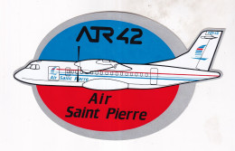 Autocollant Avion -   ATR 42  AIR SAINT PIERRE - Adesivi