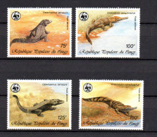 Kongo 1987 Satz 1063/66 WWF/Krokodile/Crocodiles Postfrisch - Ungebraucht