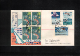 Australian Antarctic Territory 1973 Antarctica - Base Macquarie Island Interesting Registered Letter - Storia Postale