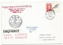 Antarctica South Pole Islands France PAQUEBOT Marion Dufresne Stage In Djibouti 16jul91 + Reunion 29jul91 - Antarktis-Expeditionen