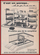 Garage Depreux. Garage Esso Pour Voitures Miniatures, Avec Pont De Lavage Automatique. 1961. - Publicités