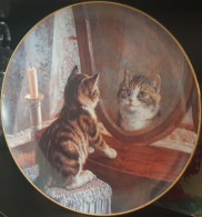 ASSIETTE DECORATIVE "CHAT DANS UN MIROIR" 1991 PICTURE PERFECT BY FRANCK PATON LIMITED EDITION N° A 3858 - Non Classificati