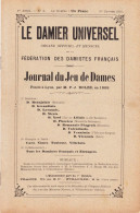 JEU DE DAMES. Lot De Revues "LE DAMIER UNIVERSEL" Par F-J BOLZE. - Gesellschaftsspiele