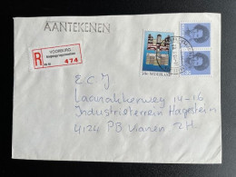 NETHERLANDS 1984 REGISTERED LETTER VOORBURG BRUIJNINGS INGENHOESLAAN TO VIANEN NEDERLAND AANGETEKEND - Lettres & Documents