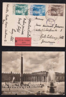 Vatikan Vatican 1943 Censor Registered Postcard To VILSBIBURG Germany - Lettres & Documents