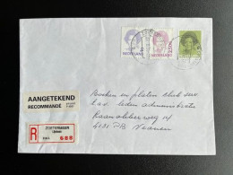 NETHERLANDS 1994 REGISTERED LETTER ZOETERMEER LIJNBAAN TO VIANEN 22-03-1994 NEDERLAND AANGETEKEND - Lettres & Documents