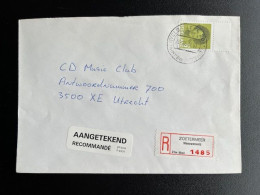 NETHERLANDS 1990 REGISTERED LETTER ZOETERMEER MEEUWENVELD TO UTRECHT 13-04-1990 NEDERLAND AANGETEKEND - Storia Postale