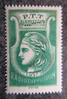 RADIODIFFUSION N°3 Vert NEUF** - Radiodifusión