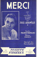 Jules Ladoumègue - Partition Merci (1940) - Chant Soliste