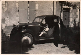 Automobile - Photo Ancienne Originale - Voiture Auto De Marque SIMCA 6 - 1937 - 8,5x6 Cm - Toerisme