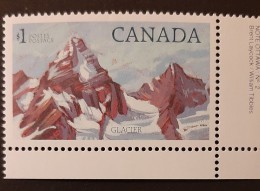 Canada 1984 MNH Sc #934iv**   1$  National Parks, Glacier, Harrison Paper - Unused Stamps