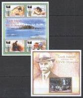Aitutaki - 2000 - The Cook Is. Celebrate The XXVII Olympiad - Yv  581/84 + Bf 83 - Sommer 2000: Sydney