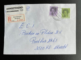 NETHERLANDS 1993 REGISTERED LETTER ZOETERMEER HET ROND TO UTRECHT 22-06-1993 NEDERLAND AANGETEKEND - Cartas & Documentos