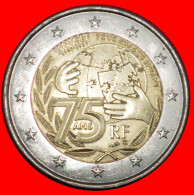 * GLOBE: FRANCE  2 EURO 1946-2021 UNICEF! UNC MINT LUSTRE! · LOW START ·  NO RESERVE! - Francia