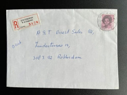 NETHERLANDS 1986 REGISTERED LETTER ZOETERMEER W. DE ZWIJGERLAAN TO ROTTERDAM 08-02-1986 NEDERLAND AANGETEKEND - Lettres & Documents