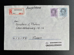 NETHERLANDS 1993 REGISTERED LETTER ZOETERMEER TO VIANEN 11-06-1993 NEDERLAND AANGETEKEND - Covers & Documents