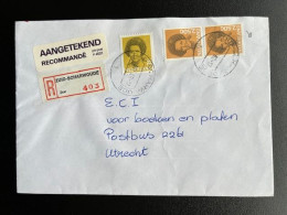 NETHERLANDS 1988 REGISTERED LETTER ZUID SCHARWOUDE TO UTRECHT 08-06-1988 NEDERLAND AANGETEKEND - Storia Postale