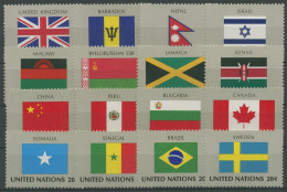 UNO New York 1983 Flaggenserie Komplett 422/37 Postfrisch (G14406) - Ongebruikt