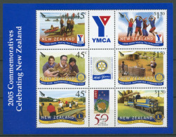 Neuseeland 2005 YMCA Rotary Int. Lions Club Block 179 Postfrisch (C25722) - Blokken & Velletjes