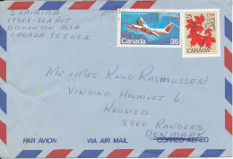 Canada Air Mail Cover Sent To Denmark Topic Stamps - Luchtpost