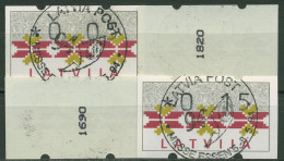 Lettland 1994 Automatenmarken Satz 0,05/0,10/0,13/0,15 ATM 1 S 2 Mit Nr. Gest. - Lettland