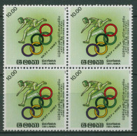 Sri Lanka 1987 Olympia Olympisches Komitee Hürdenläufer 803 4er-Block Postfrisch - Sri Lanka (Ceylon) (1948-...)