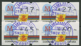 Spanien 1992 MADRID Satz 17/27/45/60 ATM 6.1e S5 Gestempelt - Used Stamps