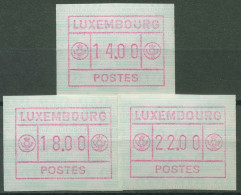 Luxemburg ATM 1992 Automatenmarke Kronen Satz 3 Werte ATM 2d S2 Postfrisch - Frankeervignetten