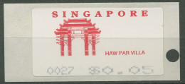 Singapur ATM 1991 Haw Par Villa, Einzelwert ATM 4 Postfrisch - Singapur (1959-...)
