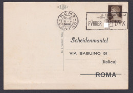 Italien Ansichtskarte Rom Vittorio Emanuell II Mit Propagandastempel 1938 - Usati